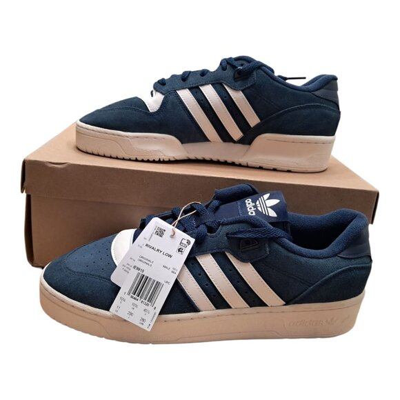 NWT Adidas Originals Rivalry Low Men’s Sneakers - Navy/White -Size: 11 ( 28 cm ) - Picture 8 of 16
